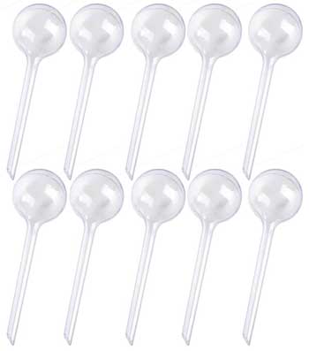 Clear Plastic Plant Watering Bulb Set of 10 